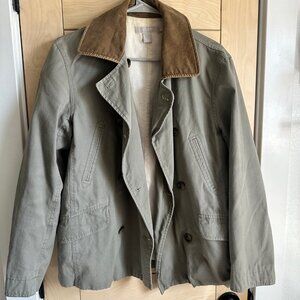 Y2K VINTAGE J.Crew Barn Coat Olive Green Size S